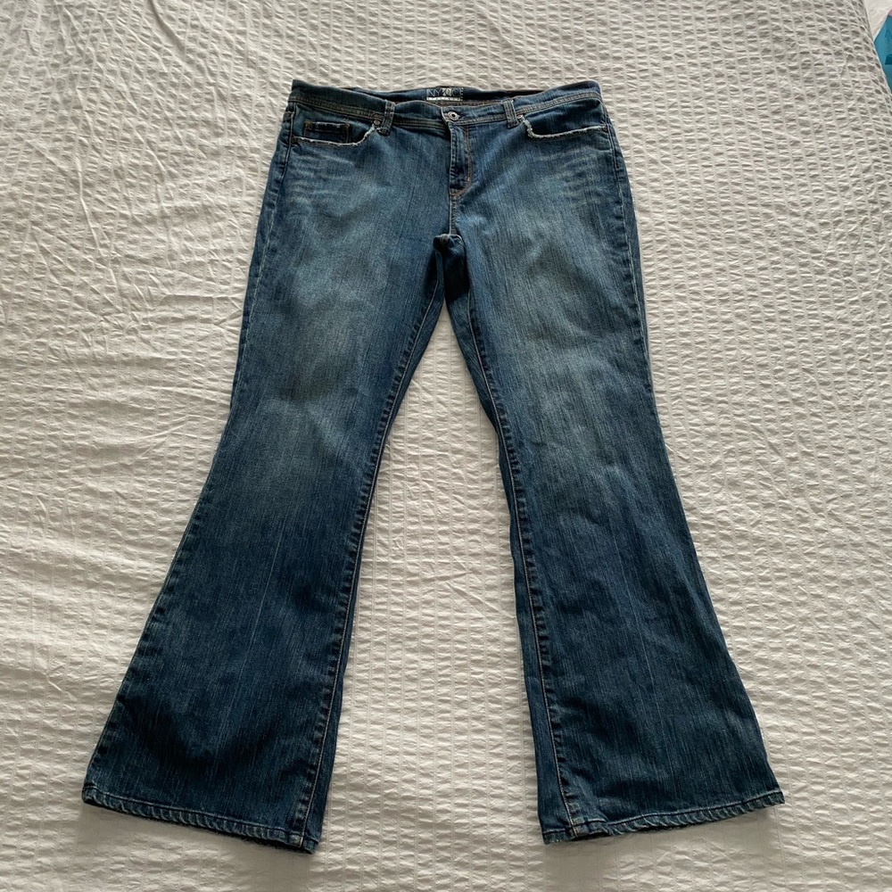NY&Co Platinum Flare Jeans - size 16